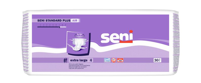 Підгузки для дорослих SENI STANDARD PLUS AIR extra large. (30 шт.)